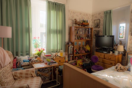 A resident’s bedroom at a care home in Somerset