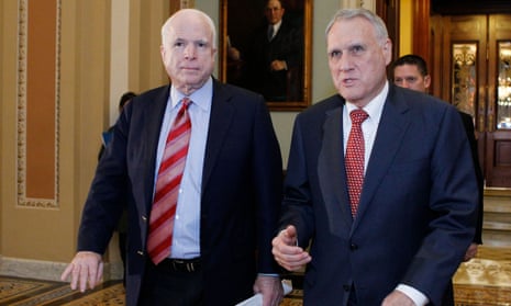 Jon Kyl, right, a Republican former senator from Arizona, has stepped in as John McCain’s successor. 
