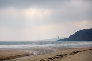The beach at St Austell.