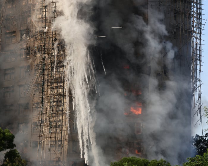 Bamboo scaffolding may be to blame for spread of Hong Kong tower block fire