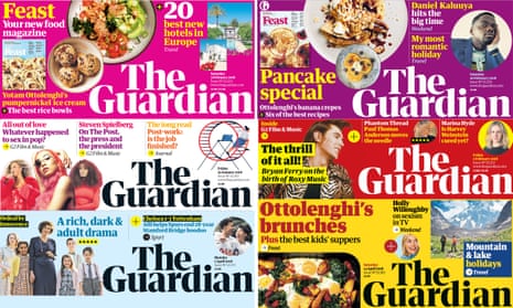 Guardian front pages. 