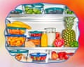Anyday glass storage containers in a refrigerator