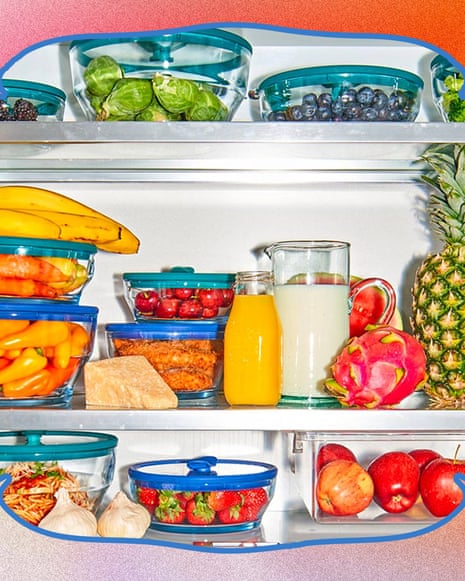 Anyday glass storage containers in a refrigerator