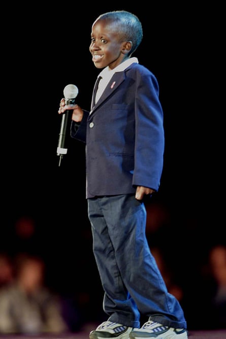 Nkosi Johnson addresses the International Aids Conference in 2000, in Durban. South Africa.