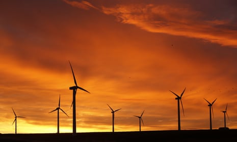 Dunlaw wind farm near Edinburgh – onshore farms provide 50% more power than their counterparts at sea.