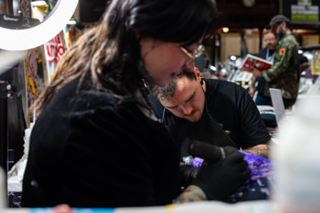 Anna Rose and Twitch at work on Laura