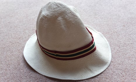 A big flop … a Brisa panama hat after being caught in the rain.