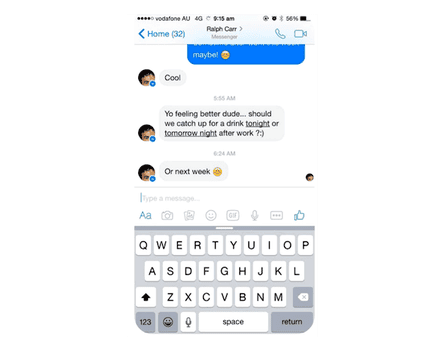 original text message sent to first worker