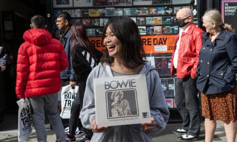 Tomoyo Wildman with her Bowie disc. “It’s a buzz.”