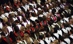 Students at a graduation ceremony