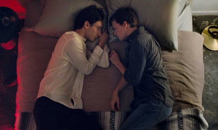 Théodore Pellerin and Lucas Hedges in Boy Erased