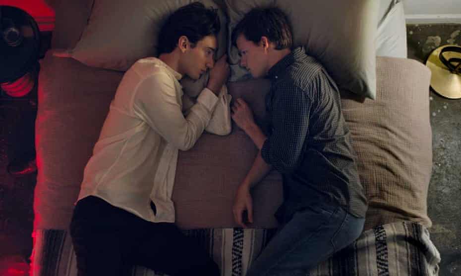 Theodore Pellerin and Lucas Hedges in Boy Erased.