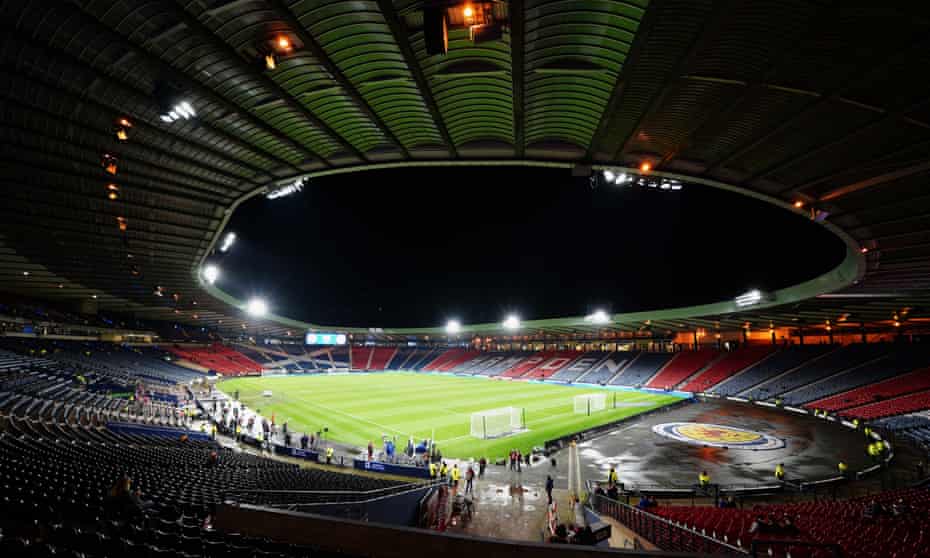 Hampden Park, pictured last November, is due to host Scotland v Ukraine in a World Cup play-off.