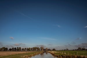 An irrigation channel on Trevor Hosie’s farm near Tallygaroopna