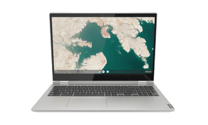 The 15in version of Lenovo’s Chromebook C340 has a full keyboard and number pad.