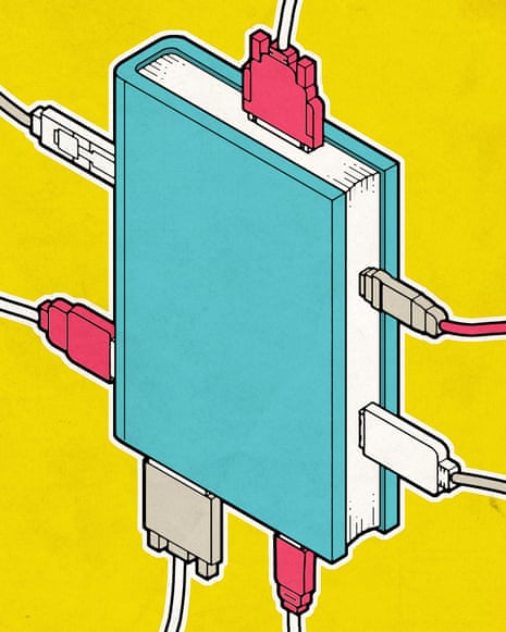 Illustration: book with USB ports
