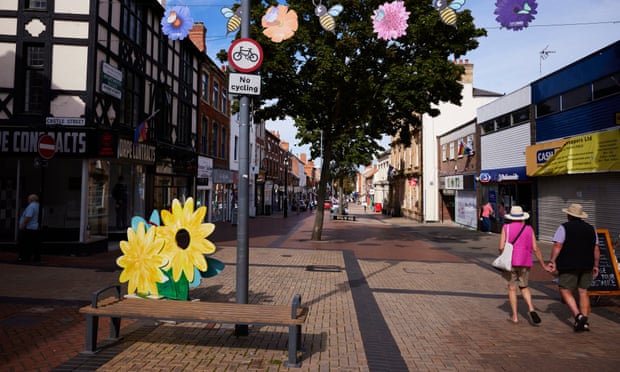 Une scène de rue à Manton, Nottinghamshire