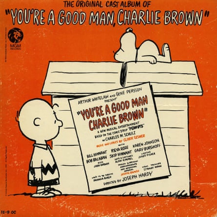 The album cover for the original cast recording of You’re a Good Man, Charlie Brown.