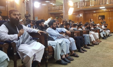 The Taliban press conference where the new government was announced.