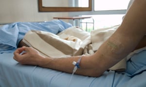 Patient having chemotherapy.