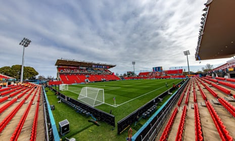 Hindmarsh Stadium before the 2023 FIFA Women’s World Cup match between Korean Republic Women and Morocco Women.