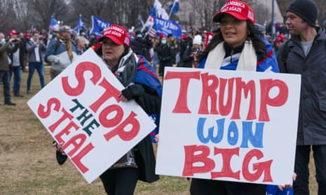 Supporters of President Donald Trump gather for a rally with Trump on Jan. 6, 2021, on the Ellipse near the White House in Washington. (AP Photo/Jose Luis Magana)