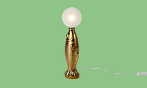 Lampe de table poisson d'or