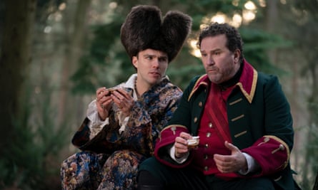 Nicholas Hoult and Douglas Hodge in The Great.