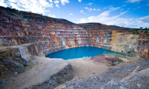 An abandoned mine filled with water