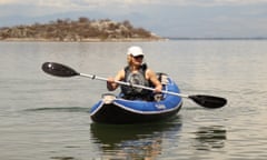 the author in her kayak