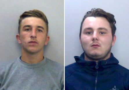 Composite of police mugshots of Cole and Bowers