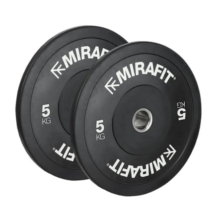 Mirafit Black Olympic rubber bumper plates