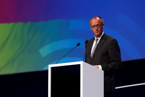 Leader of the Christian Democratic Union party (CDU), Friedrich Merz, attends the congress of the European People's Party (EPP), in Valencia, Spain.