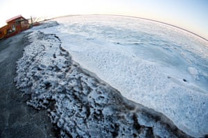 Dalian, China
The frozen sea at Xiajiahezi bathing beach in the country’s northeast Liaoning Province