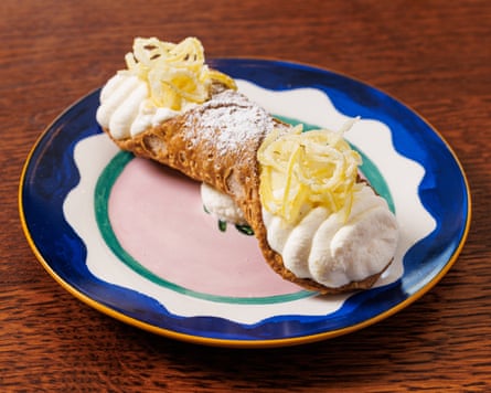 Vieni’s Sicilian lemon and vanilla cannolo.