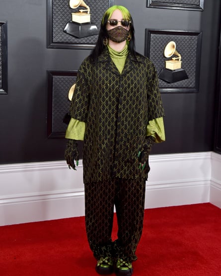 Billie Eilish at the Grammy awards on 26 January.