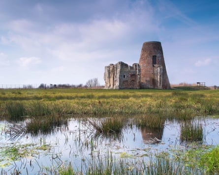 Ruins of abbey by river