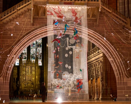 Maria Loizidouâs crocheted tapestry in Liverpool Cathedral.