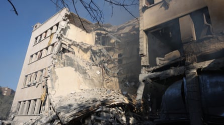 A destroyed building
