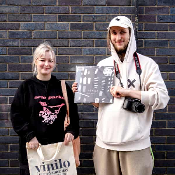 Happy customers on RSD, outside Vinilo record shop in Southampton.