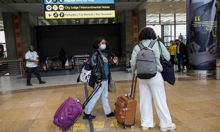 Students evacuated from Ukraine arrive at OR Tambo international airport today in Johannesburg.