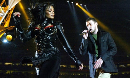 Wardrobe malfunction ... Janet Jackson and Justin Timberlake at Super Bowl XXXVIII.