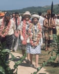 Queen Elizabeth II pays an official visit to the Cook Islands, 1974