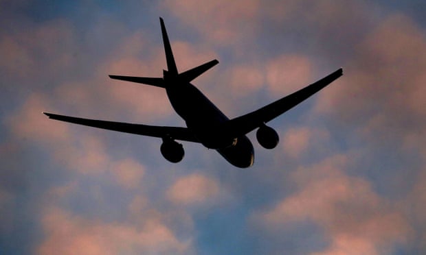 A plane takes off from Stansted airport in Essex.