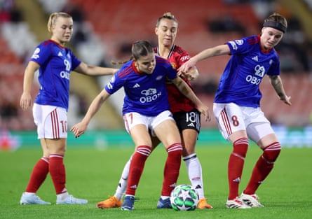 Vålerenga in action against Manchester United during the Champions League league stage