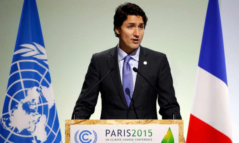 Canada’s Prime Minister Justin Trudeau delivers a speech during the opening session of the World Climate Change Conference 2015 (COP21) at Le Bourget, near Paris, France, November 30, 2015. 