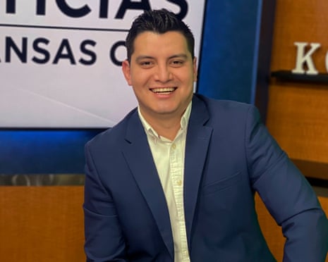 a man smiles