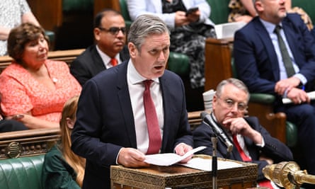 Labour leader Keir Starmer at PMQs