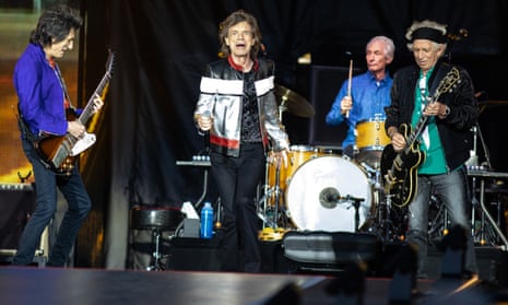 The Rolling Stones in concert at the London Stadium in 2018.