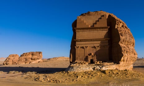 A tomb at Madâin Sâlih, a Unesco world heritage site, near Saudi Arabia’s north-western town of Al-Ula. 